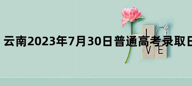 '云南2023年7月30日普通高考录取日报 有哪些院校'